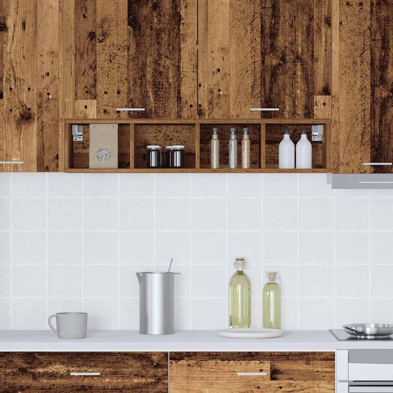 Casa si Gradina - Mobilier - Comode si corpuri - Corpuri bucatarie - Dulap suspendat cu raft Riga Lemn Vechi 20 x 29,5 x 100 cm - Infinity.ro