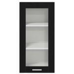 Casa si Gradina - Mobilier - Comode si corpuri - Corpuri bucatarie - Dulap suspendat Riga Stejar Negru 40 x 31 x 80 cm Lemn compozit - Infinity.ro