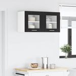 Casa si Gradina - Mobilier - Comode si corpuri - Corpuri bucatarie - Dulap suspendat Riga Stejar Negru 40 x 31 x 40 cm Lemn compozit - Infinity.ro