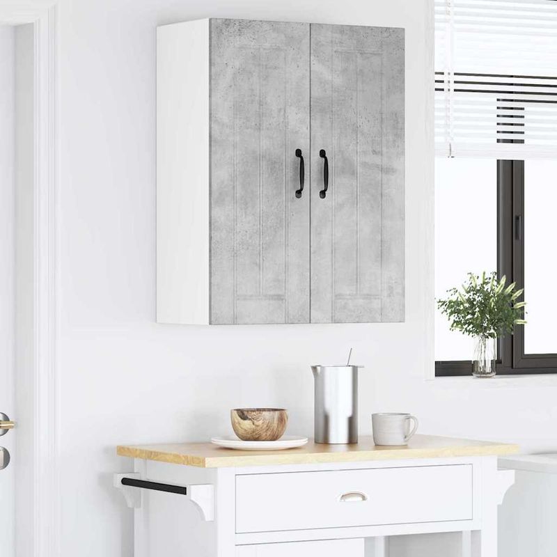 Casa si Gradina - Mobilier - Comode si corpuri - Corpuri bucatarie - Dulap suspendat de bucatarie Gri din beton 30 x 31 x 80 cm - Infinity.ro