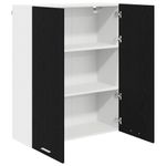 Casa si Gradina - Mobilier - Comode si corpuri - Corpuri bucatarie - Dulap suspendat cu raft Riga Stejar Negru 80 x 31 x 100 cm - Infinity.ro