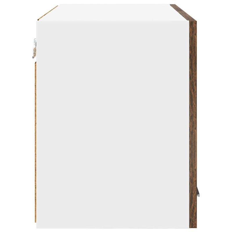 Casa si Gradina - Mobilier - Comode si corpuri - Corpuri bucatarie - Dulap suspendat Riga Stejar afumat si alb 60 x 31 x 40 cm - Infinity.ro