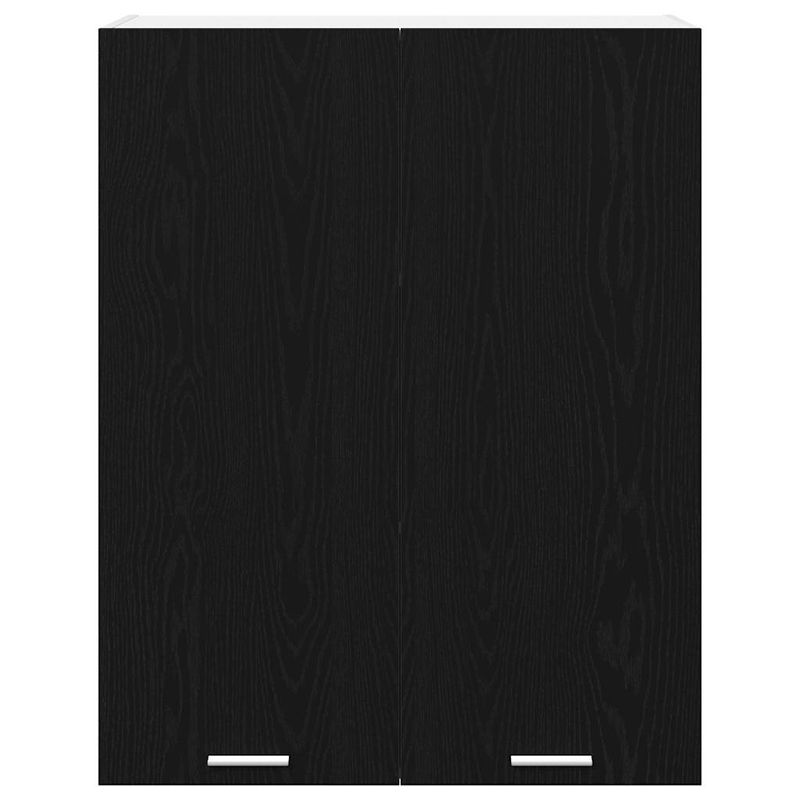 Casa si Gradina - Mobilier - Comode si corpuri - Corpuri bucatarie - Dulap suspendat cu raft Riga Stejar Negru 80 x 31 x 100 cm - Infinity.ro
