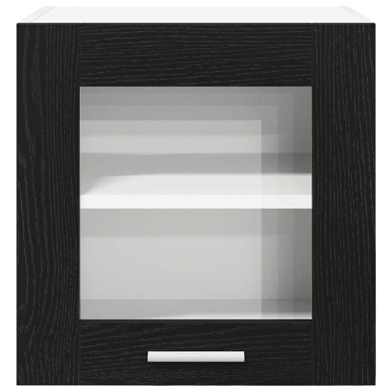 Casa si Gradina - Mobilier - Comode si corpuri - Corpuri bucatarie - Dulap suspendat Riga Stejar Negru 40 x 31 x 40 cm Lemn compozit - Infinity.ro