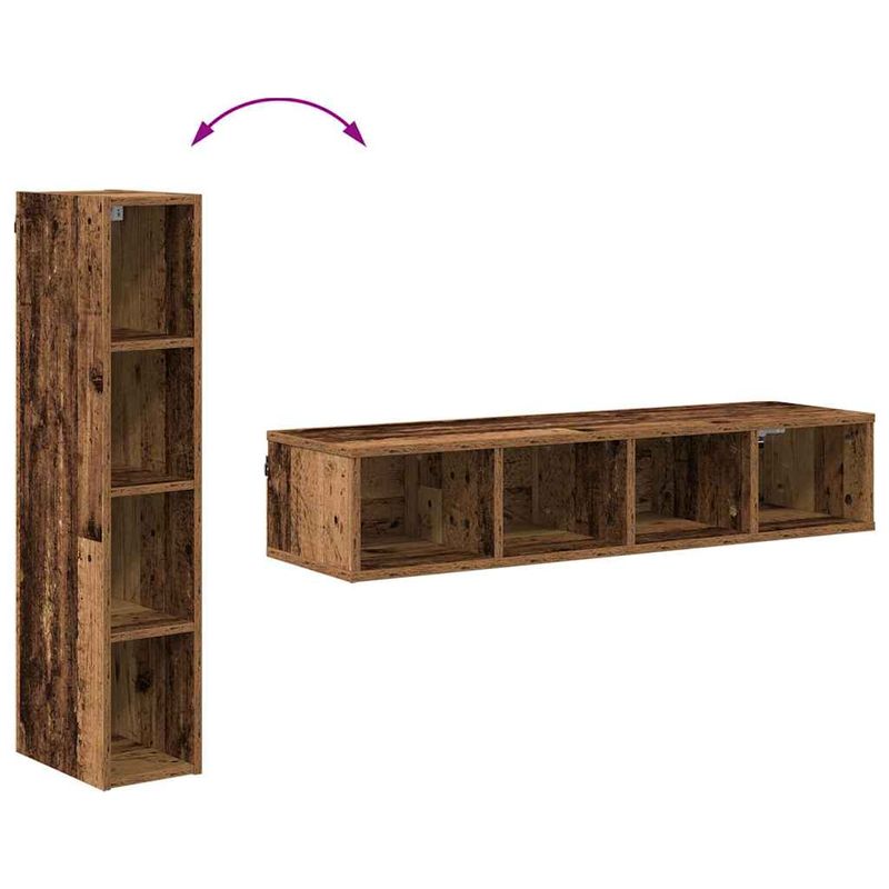Casa si Gradina - Mobilier - Comode si corpuri - Corpuri bucatarie - Dulap suspendat cu raft Riga Lemn Vechi 20 x 29,5 x 100 cm - Infinity.ro