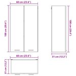 Casa si Gradina - Mobilier - Comode si corpuri - Corpuri bucatarie - Dulap suspendat Riga Gri Sonoma 60 x 31 x 100 cm Lemn compozit - Infinity.ro