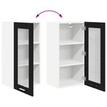 Casa si Gradina - Mobilier - Comode si corpuri - Corpuri bucatarie - Dulap suspendat Riga Stejar Negru 40 x 31 x 80 cm Lemn compozit - Infinity.ro