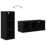 Casa si Gradina - Mobilier - Comode si corpuri - Corpuri bucatarie - Dulap suspendat cu raft Riga Stejar Negru 30 x 29,5 x 80 cm - Infinity.ro