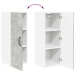 Casa si Gradina - Mobilier - Comode si corpuri - Corpuri bucatarie - Dulap suspendat de bucatarie Gri din beton 30 x 31 x 80 cm - Infinity.ro