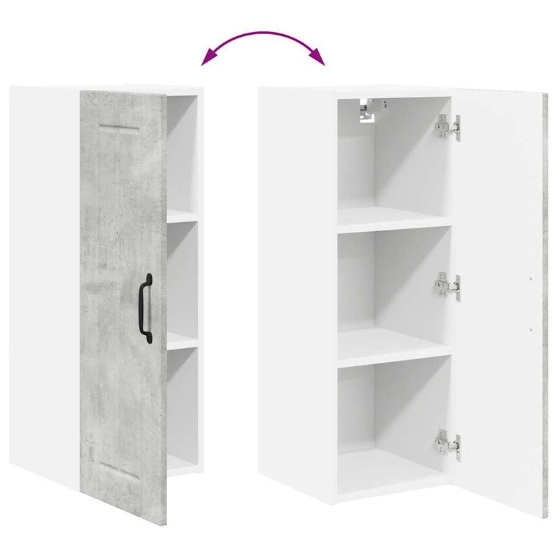 Casa si Gradina - Mobilier - Comode si corpuri - Corpuri bucatarie - Dulap suspendat de bucatarie Gri din beton 30 x 31 x 80 cm - Infinity.ro