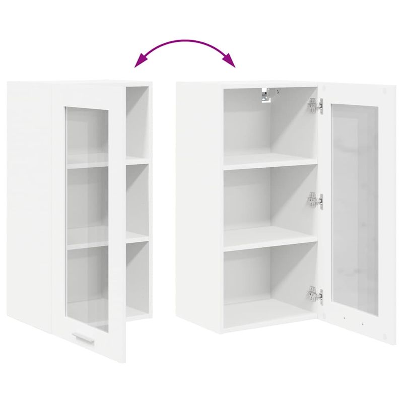 Casa si Gradina - Mobilier - Comode si corpuri - Corpuri bucatarie - Dulap suspendat Riga 2 pcs Alb 40 x 31 x 80 cm Lemn compozit - Infinity.ro