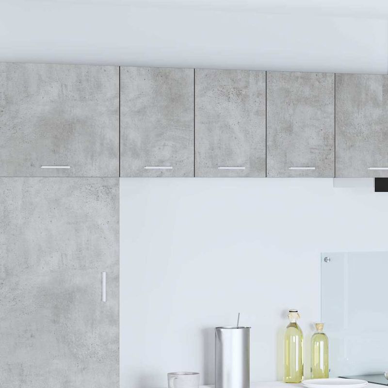 Casa si Gradina - Mobilier - Comode si corpuri - Corpuri bucatarie - Dulap suspendat Riga 2 pcs Gri beton si Alb 30 x 31 x 40 cm - Infinity.ro