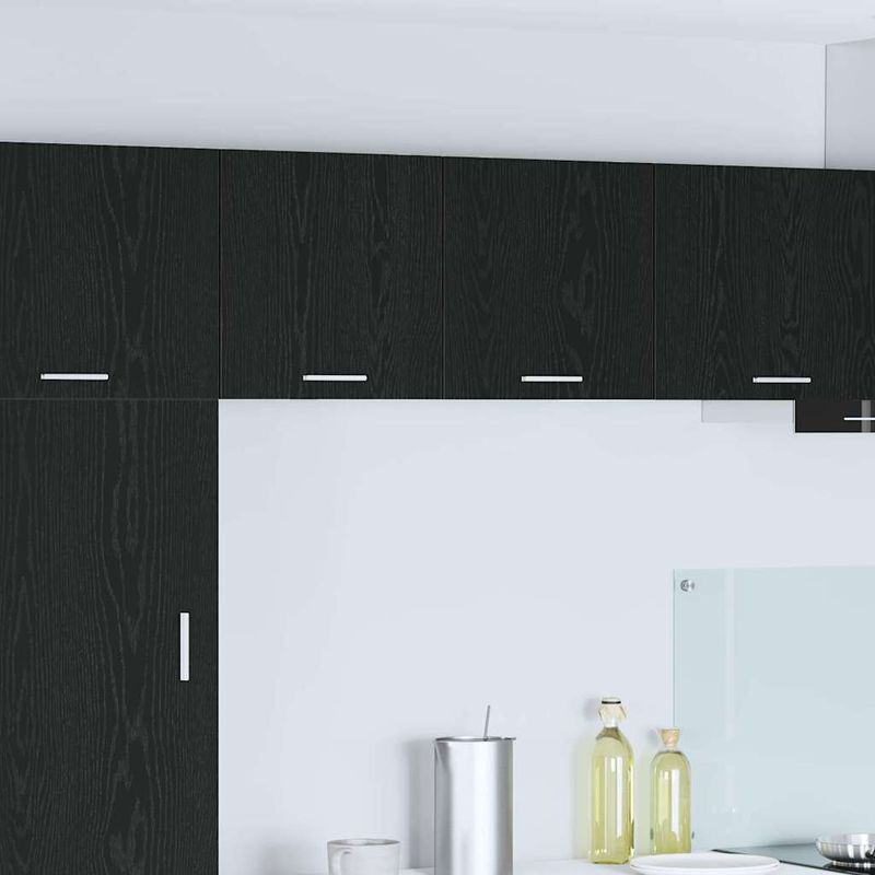 Casa si Gradina - Mobilier - Comode si corpuri - Corpuri bucatarie - Dulap suspendat Riga 2 pcs Stejar negru si Alb 40 x 31 x 40 cm - Infinity.ro
