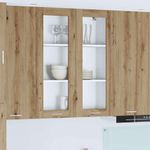 Casa si Gradina - Mobilier - Comode si corpuri - Corpuri bucatarie - Dulap suspendat cu raft Riga Stejar Artizanal 80 x 31 x 100 cm - Infinity.ro