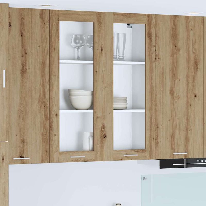 Casa si Gradina - Mobilier - Comode si corpuri - Corpuri bucatarie - Dulap suspendat cu raft Riga Stejar Artizanal 80 x 31 x 100 cm - Infinity.ro