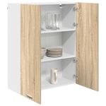 Casa si Gradina - Mobilier - Comode si corpuri - Corpuri bucatarie - Dulap suspendat cu raft Riga Stejar Sonoma 80 x 31 x 100 cm - Infinity.ro
