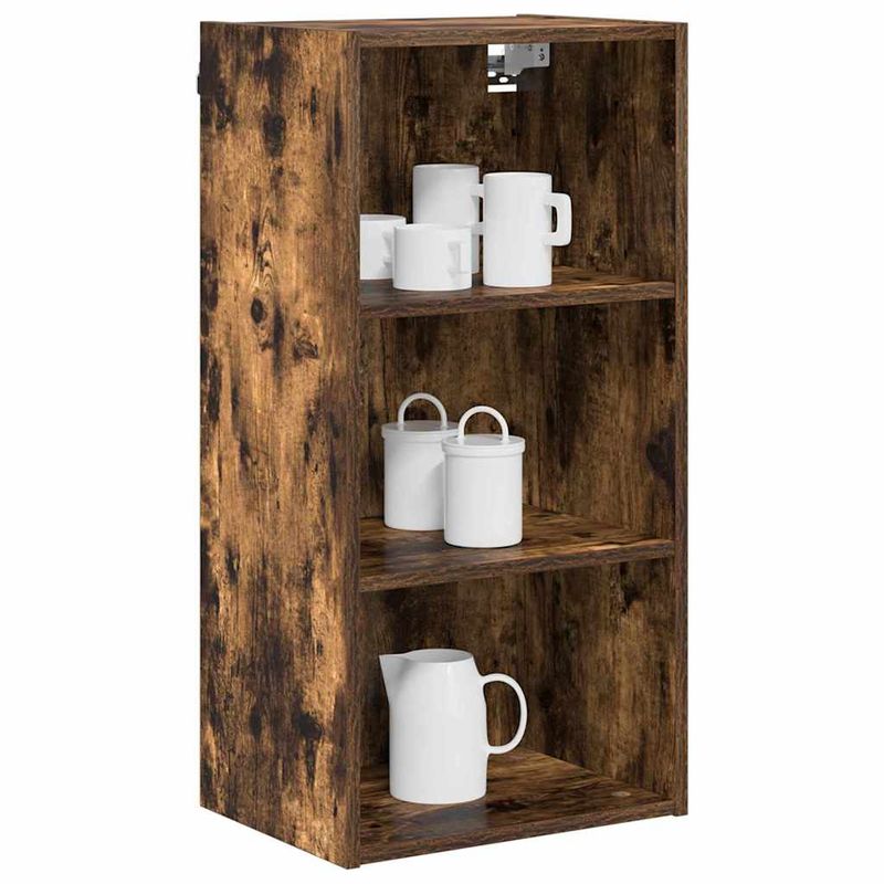 Casa si Gradina - Mobilier - Comode si corpuri - Corpuri bucatarie - Dulap suspendat cu raft Riga Stejar fumuriu 40 x 29,5 x 80 cm - Infinity.ro