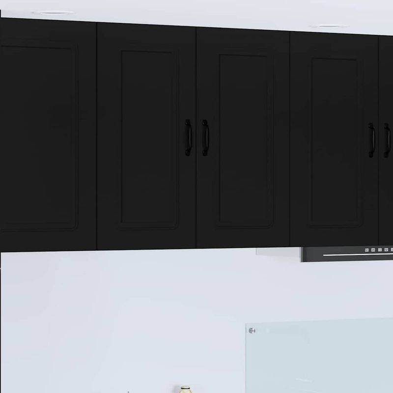 Casa si Gradina - Mobilier - Comode si corpuri - Corpuri bucatarie - Dulap suspendat de bucatarie cu raft Negru 80 x 31 x 80 cm - Infinity.ro