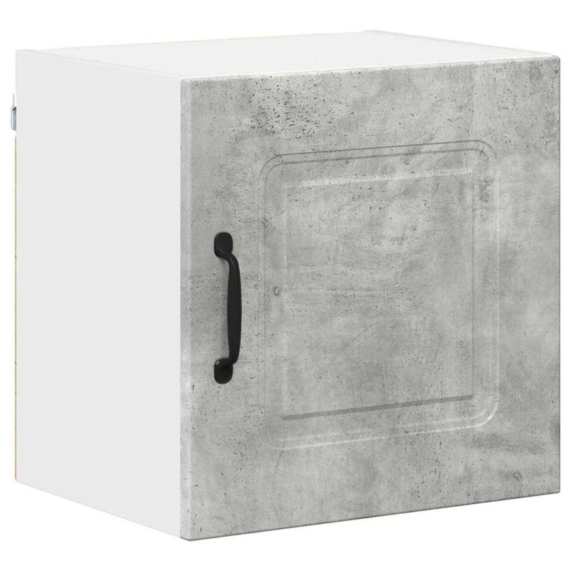Casa si Gradina - Mobilier - Comode si corpuri - Corpuri bucatarie - Dulap suspendat de bucatarie cu raft cu usa 2 pcs Gri din beton - Infinity.ro