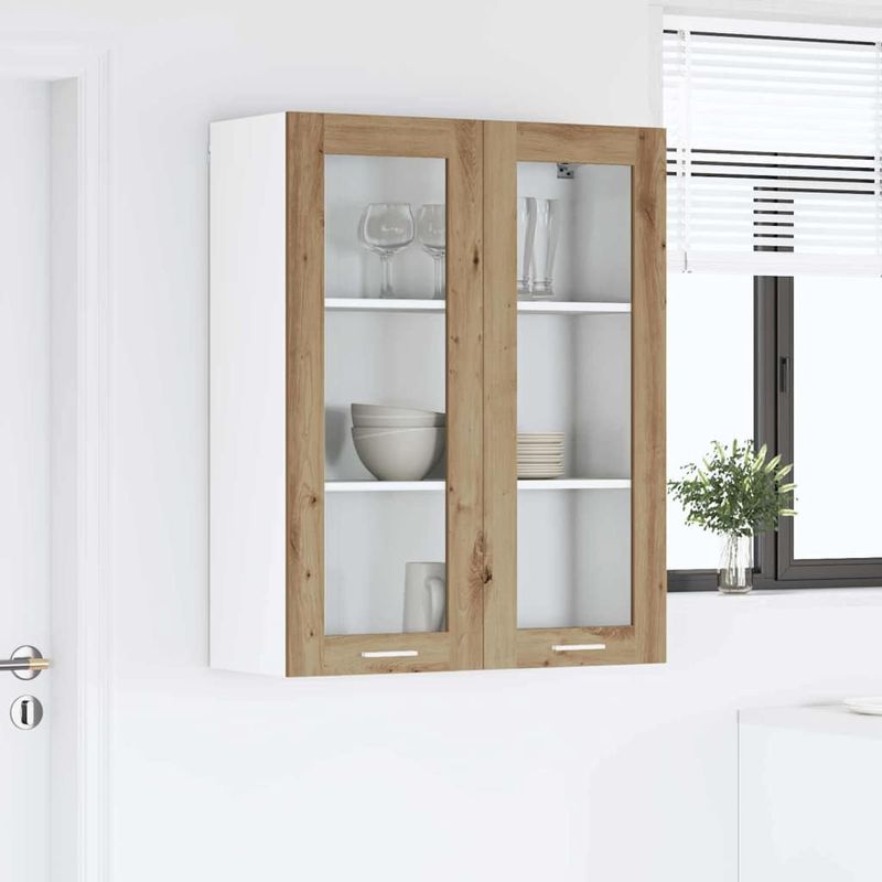 Casa si Gradina - Mobilier - Comode si corpuri - Corpuri bucatarie - Dulap suspendat cu raft Riga Stejar Artizanal 80 x 31 x 100 cm - Infinity.ro