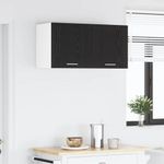 Casa si Gradina - Mobilier - Comode si corpuri - Corpuri bucatarie - Dulap suspendat Riga 2 pcs Stejar negru si Alb 40 x 31 x 40 cm - Infinity.ro