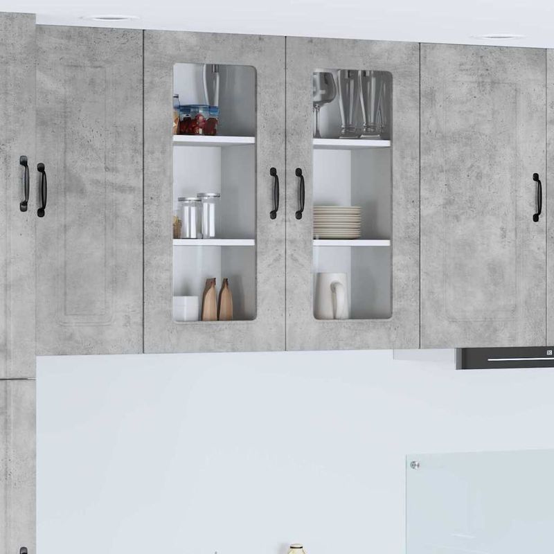Casa si Gradina - Mobilier - Comode si corpuri - Corpuri bucatarie - Dulap suspendat de bucatarie Gri din beton 40 x 31 x 80 cm - Infinity.ro