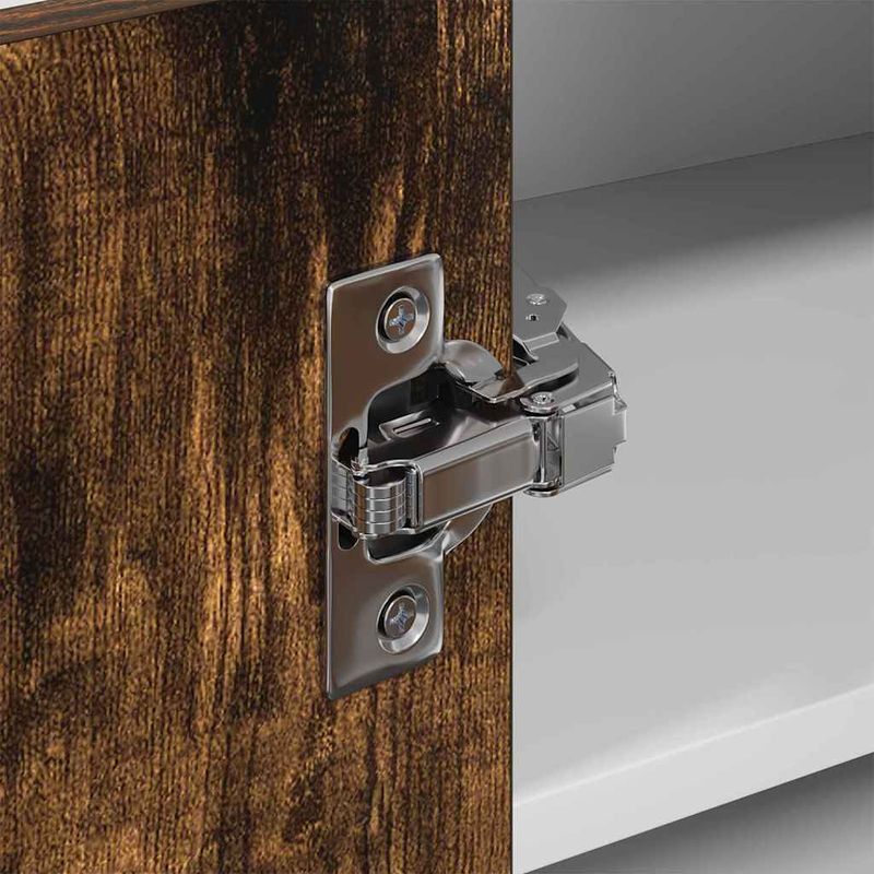 Casa si Gradina - Mobilier - Comode si corpuri - Corpuri bucatarie - Dulap suspendat Riga Stejar afumat si alb 57 x 57 x 40 cm - Infinity.ro