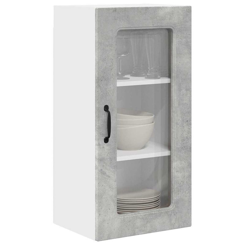 Casa si Gradina - Mobilier - Comode si corpuri - Corpuri bucatarie - Dulap suspendat de bucatarie Gri din beton 40 x 31 x 80 cm - Infinity.ro