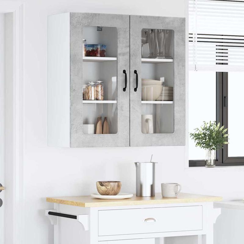 Casa si Gradina - Mobilier - Comode si corpuri - Corpuri bucatarie - Dulap suspendat de bucatarie Gri din beton 40 x 31 x 80 cm - Infinity.ro