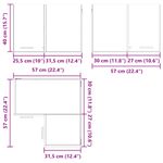 Casa si Gradina - Mobilier - Comode si corpuri - Corpuri bucatarie - Dulap suspendat Riga Stejar afumat si alb 57 x 57 x 40 cm - Infinity.ro