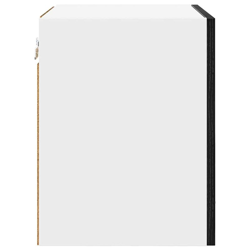 Casa si Gradina - Mobilier - Comode si corpuri - Corpuri bucatarie - Dulap suspendat Riga 2 pcs Stejar negru si Alb 40 x 31 x 40 cm - Infinity.ro