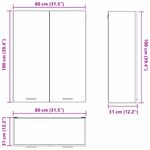 Casa si Gradina - Mobilier - Comode si corpuri - Corpuri bucatarie - Dulap suspendat cu raft Riga Alb 80 x 31 x 100 cm Lemn compozit - Infinity.ro