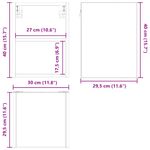Casa si Gradina - Mobilier - Comode si corpuri - Corpuri bucatarie - Dulap suspendat Riga Alb 30 x 29,5 x 40 cm Lemn compozit - Infinity.ro