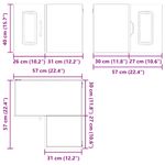 Casa si Gradina - Mobilier - Comode si corpuri - Corpuri bucatarie - Dulap suspendat de bucatarie Gri din beton 57 x 57 x 40 cm - Infinity.ro