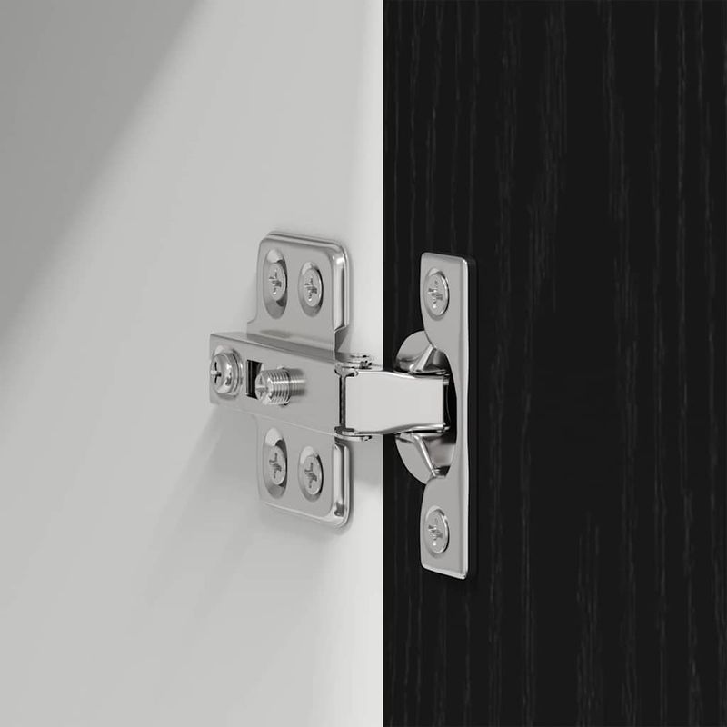 Casa si Gradina - Mobilier - Comode si corpuri - Corpuri bucatarie - Dulap suspendat Riga 2 pcs Stejar negru si Alb 40 x 31 x 40 cm - Infinity.ro