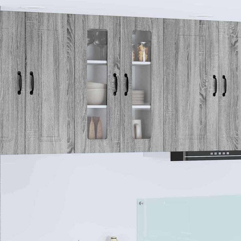 Casa si Gradina - Mobilier - Comode si corpuri - Corpuri bucatarie - Dulap suspendat de bucatarie cu raft Gri Sonoma 60 x 31 x 80 cm - Infinity.ro