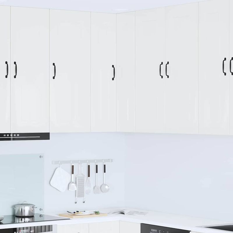 Casa si Gradina - Mobilier - Comode si corpuri - Corpuri bucatarie - Dulap suspendat de bucatarie cu usa Alb lucios 57 x 57 x 100 cm - Infinity.ro