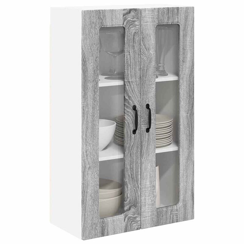 Casa si Gradina - Mobilier - Comode si corpuri - Corpuri bucatarie - Dulap suspendat de bucatarie cu usa Gri Sonoma 60 x 31 x 100 cm - Infinity.ro