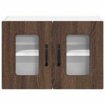 Casa si Gradina - Mobilier - Comode si corpuri - Corpuri bucatarie - Dulap suspendat de bucatarie cu raft cu usa 2 pcs Stejar inchis - Infinity.ro