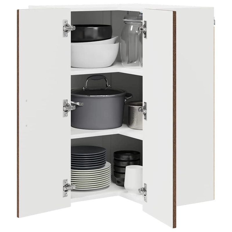 Casa si Gradina - Mobilier - Comode si corpuri - Corpuri bucatarie - Dulap suspendat de bucatarie Stejar inchis 57 x 57 x 80 cm - Infinity.ro