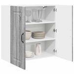 Casa si Gradina - Mobilier - Comode si corpuri - Corpuri bucatarie - Dulap suspendat de bucatarie cu raft Gri Sonoma 80 x 31 x 80 cm - Infinity.ro