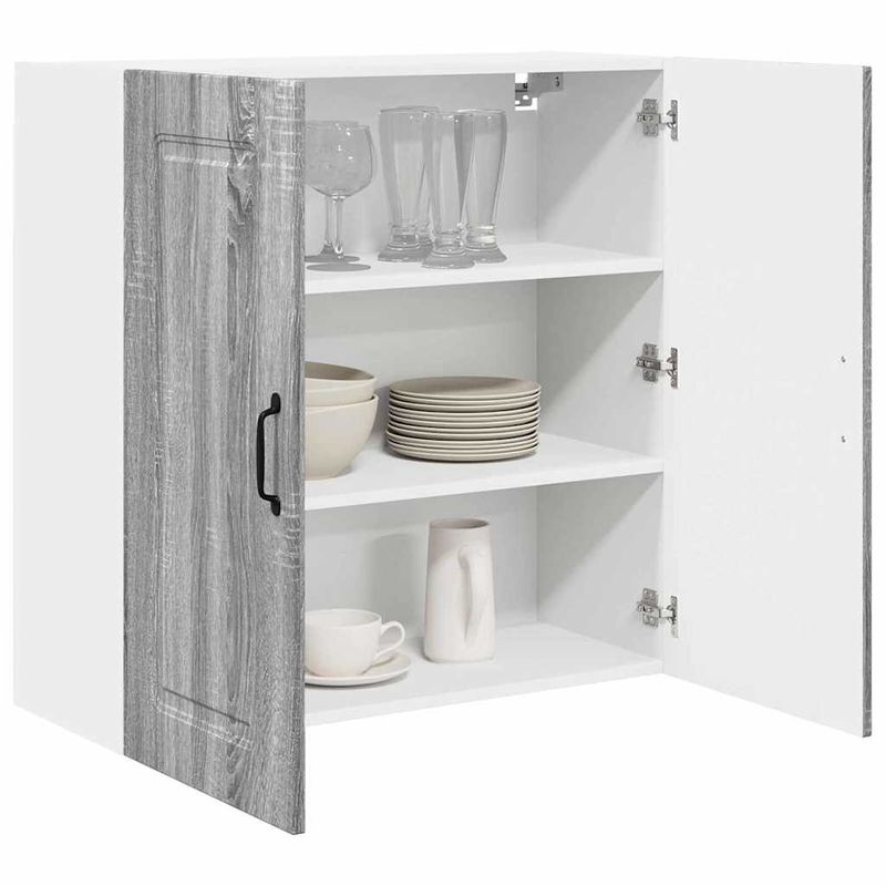 Casa si Gradina - Mobilier - Comode si corpuri - Corpuri bucatarie - Dulap suspendat de bucatarie cu raft Gri Sonoma 80 x 31 x 80 cm - Infinity.ro