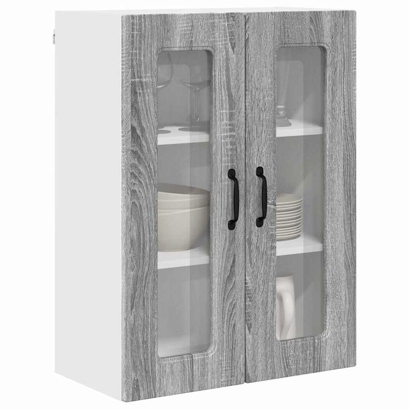 Casa si Gradina - Mobilier - Comode si corpuri - Corpuri bucatarie - Dulap suspendat de bucatarie cu raft Gri Sonoma 60 x 31 x 80 cm - Infinity.ro