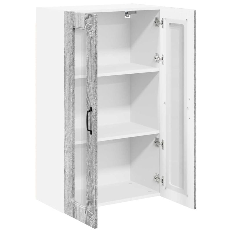 Casa si Gradina - Mobilier - Comode si corpuri - Corpuri bucatarie - Dulap suspendat de bucatarie cu usa Gri Sonoma 60 x 31 x 100 cm - Infinity.ro