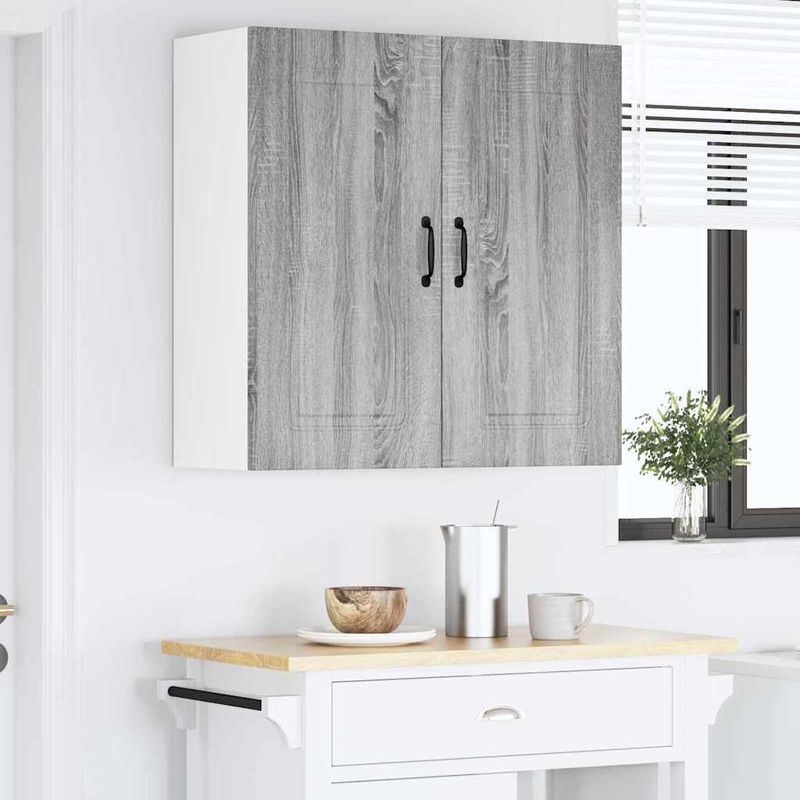 Casa si Gradina - Mobilier - Comode si corpuri - Corpuri bucatarie - Dulap suspendat de bucatarie cu raft Gri Sonoma 80 x 31 x 80 cm - Infinity.ro