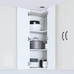 Casa si Gradina - Mobilier - Comode si corpuri - Corpuri bucatarie - Dulap suspendat de bucatarie cu usa Alb lucios 57 x 57 x 100 cm - Infinity.ro