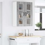 Casa si Gradina - Mobilier - Comode si corpuri - Corpuri bucatarie - Dulap suspendat de bucatarie cu raft Gri Sonoma 60 x 31 x 80 cm - Infinity.ro