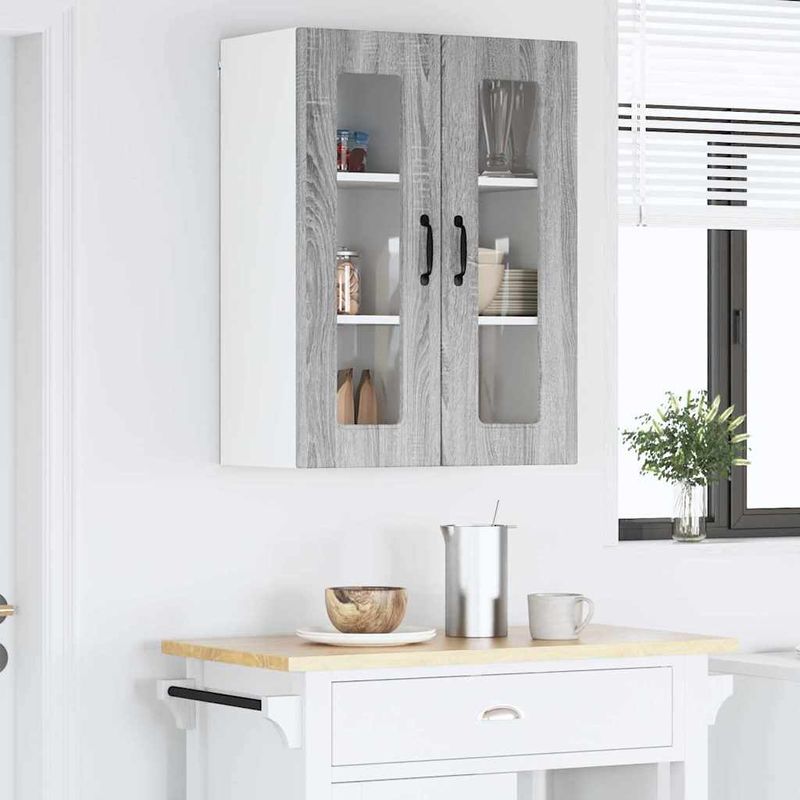 Casa si Gradina - Mobilier - Comode si corpuri - Corpuri bucatarie - Dulap suspendat de bucatarie cu raft Gri Sonoma 60 x 31 x 80 cm - Infinity.ro