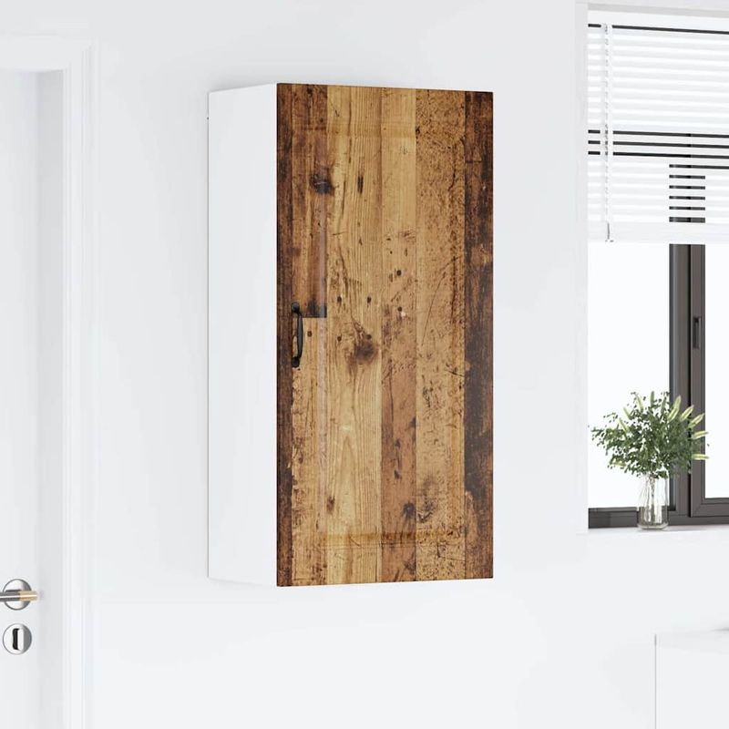 Casa si Gradina - Mobilier - Comode si corpuri - Corpuri bucatarie - Dulap suspendat de bucatarie cu usa Lemn Vechi 50 x 31 x 100 cm - Infinity.ro