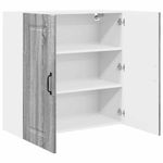 Casa si Gradina - Mobilier - Comode si corpuri - Corpuri bucatarie - Dulap suspendat de bucatarie cu raft Gri Sonoma 80 x 31 x 80 cm - Infinity.ro